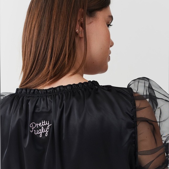 Lazy Oaf Pretty Ugly Babydoll Dress Black 12 - Picture 5 of 14